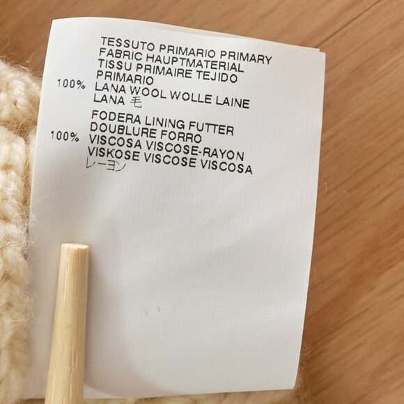 MAISON MARGIELA Women's Knit Beige Wool Sweater, Sizer S, Made in Italy - Picture 8 of 11